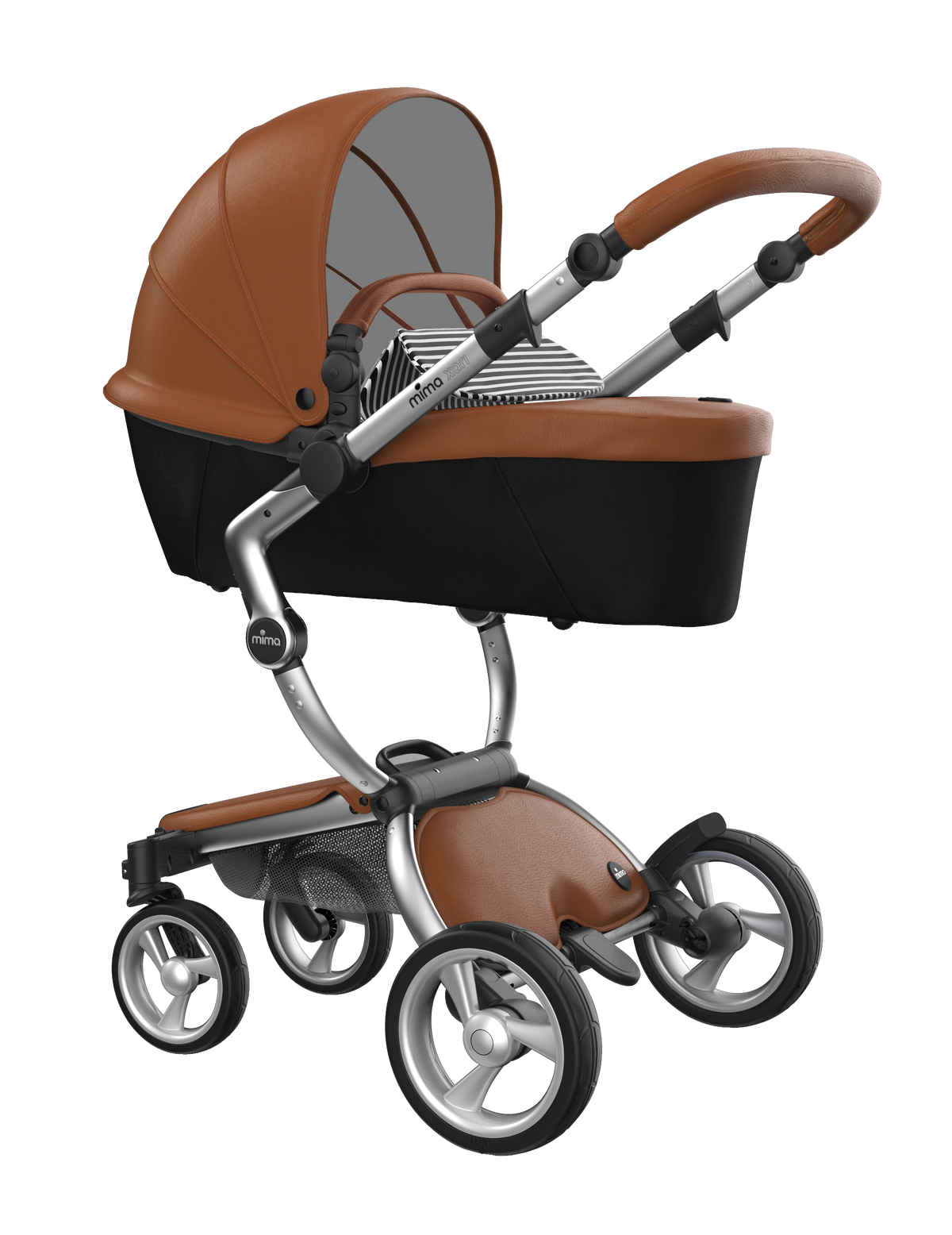 Mima Xari Komplettset Gestell Silber + Camel Sitzeinheit + Starterpack -