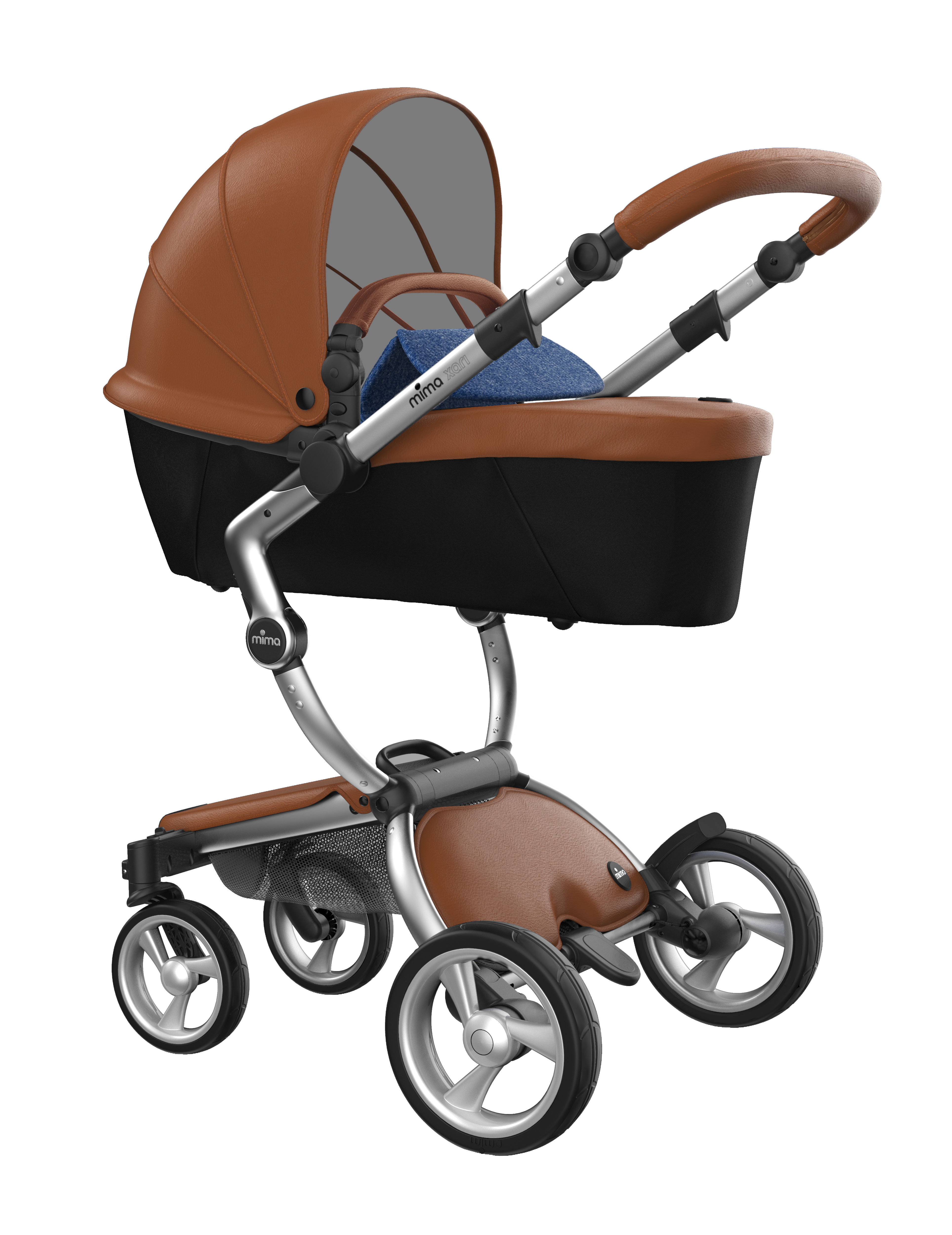 Mima Xari Komplettset Gestell Silber + Camel Sitzeinheit + Starterpack -
