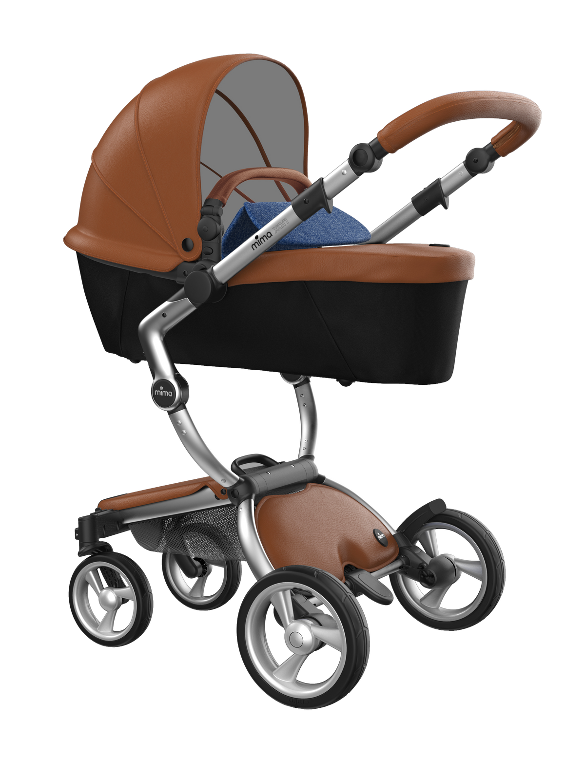 Mima Xari Komplettset Gestell Silber + Camel Sitzeinheit + Starterpack -