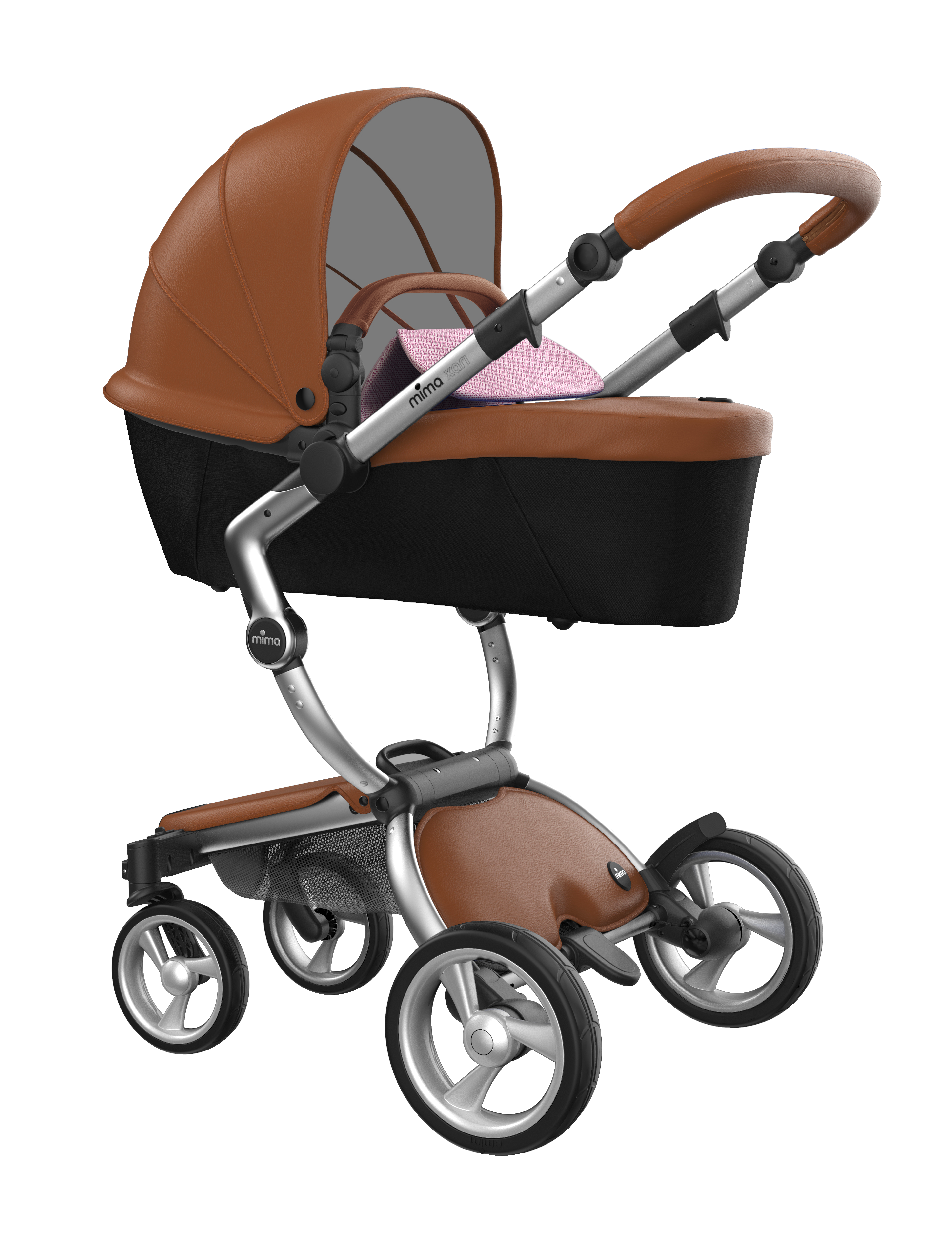 Mima Xari Komplettset Gestell Silber + Camel Sitzeinheit + Starterpack -