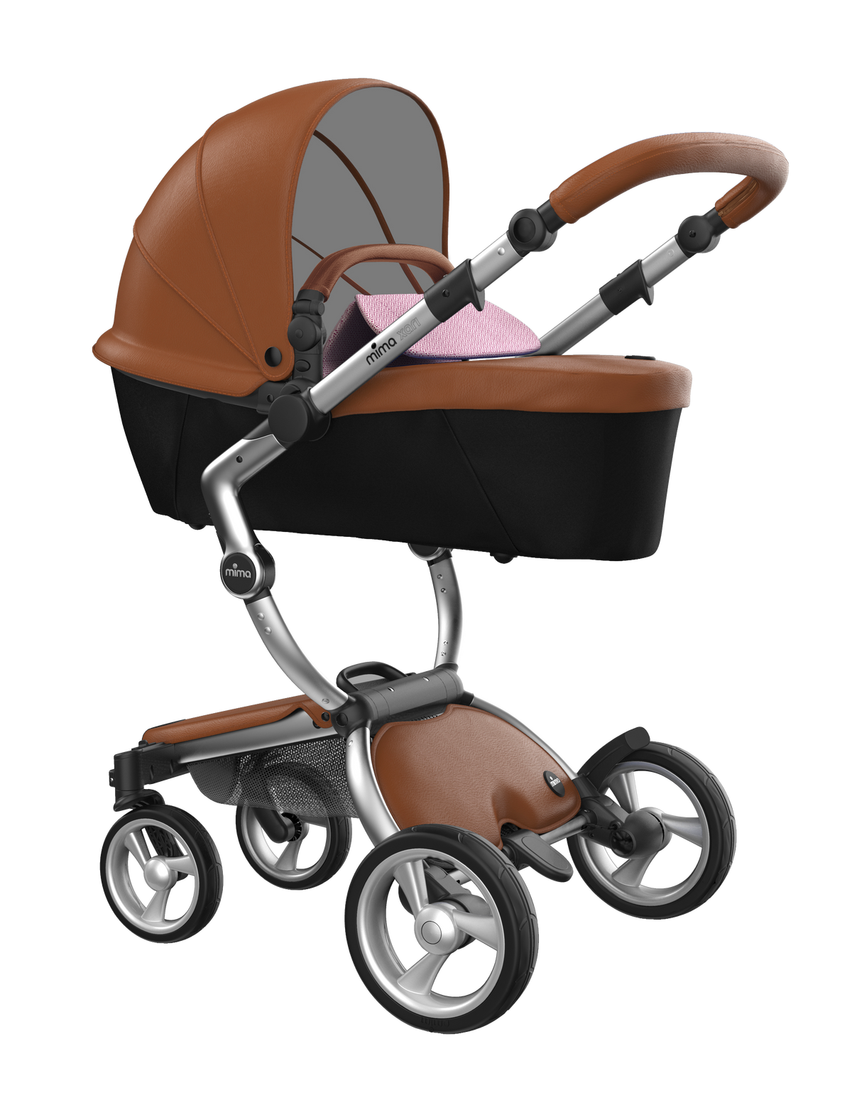 Mima Xari Komplettset Gestell Silber + Camel Sitzeinheit + Starterpack -