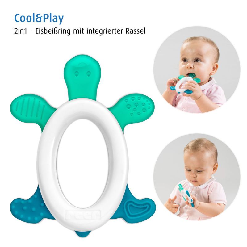 REER Kühlbeissring mit Rassel Cool & Play