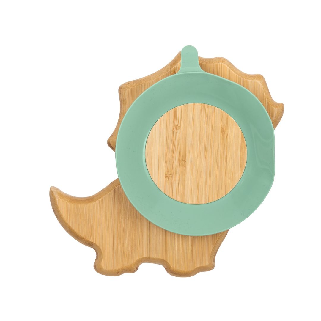 Citron Bamboo Plate Dino mit Saugnapf