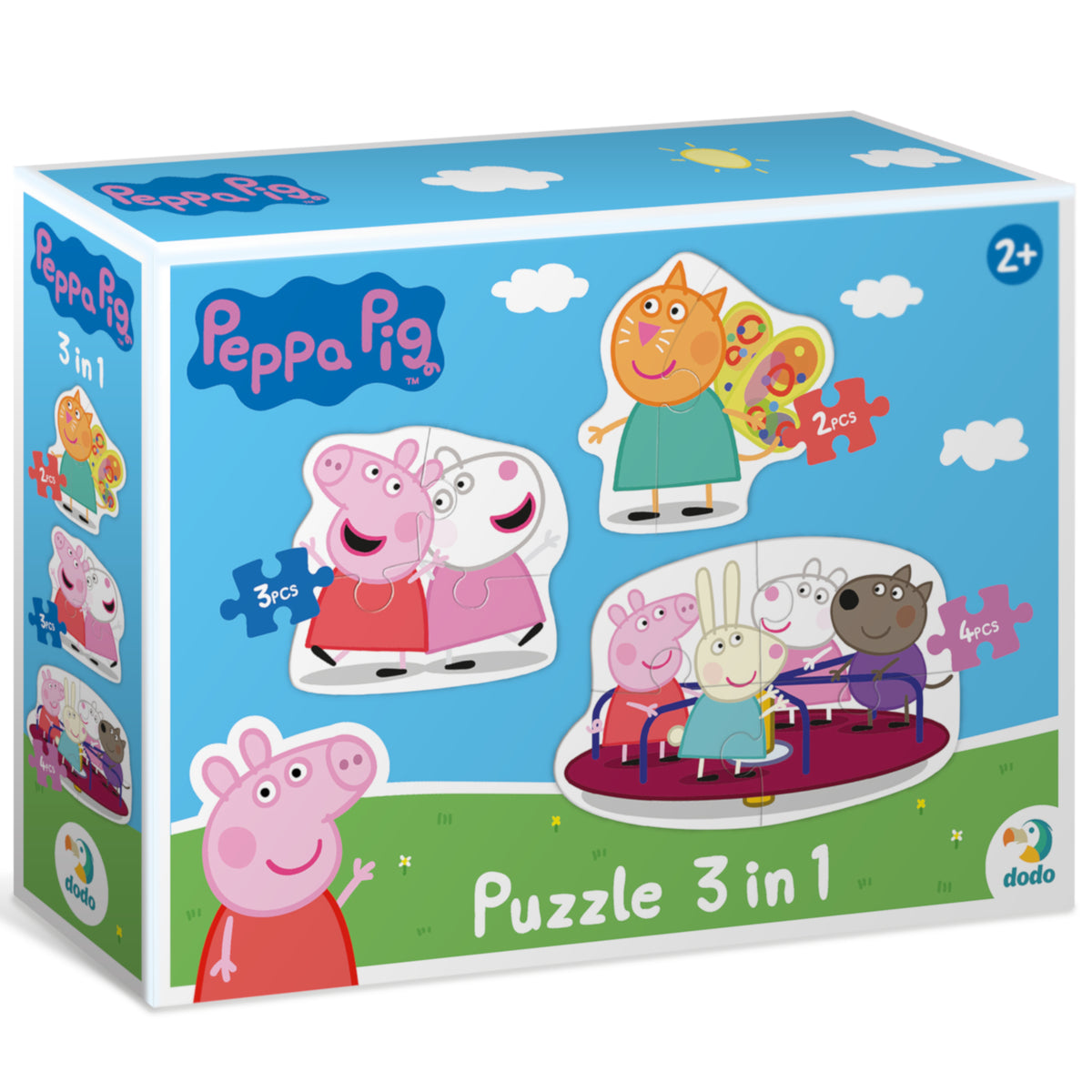 DODO Puzzle 3in1 Peppa Pig Freunde 24M+