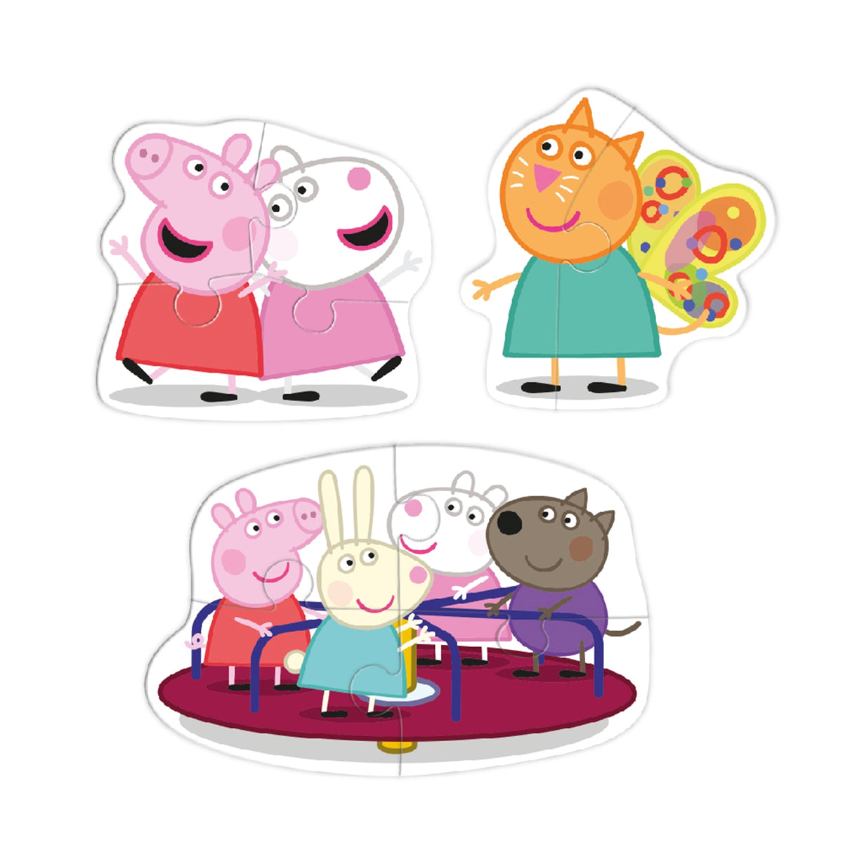 DODO Puzzle 3in1 Peppa Pig Freunde 24M+