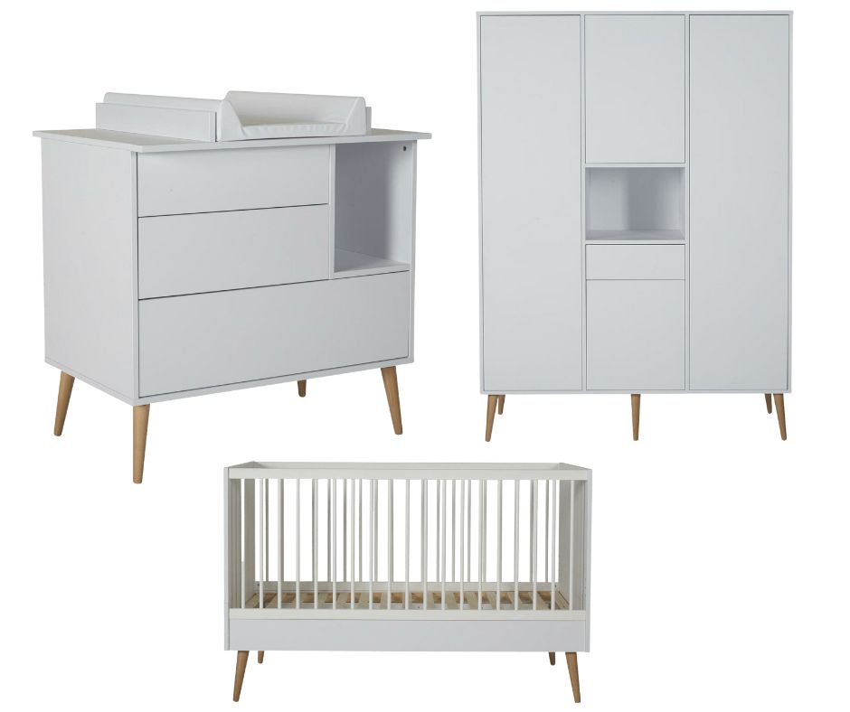 Quax Cocoon Ice white Kinderzimmer 3-teilig inkl. Wickelaufsatz *ab Ausstellung* Wittenbach *SALE* inkl. 2 Nischen gratis dazu
