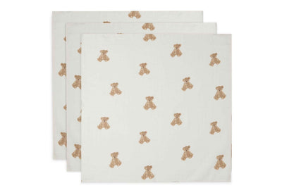 Jollein Spucktuch Hydrophill 70x70cm Teddy Bear 3er Pack