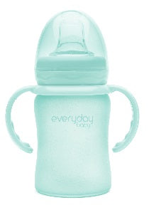 Everyday Baby Glas-Flasche Sippy Cup mit Silikon-Splitterschutz