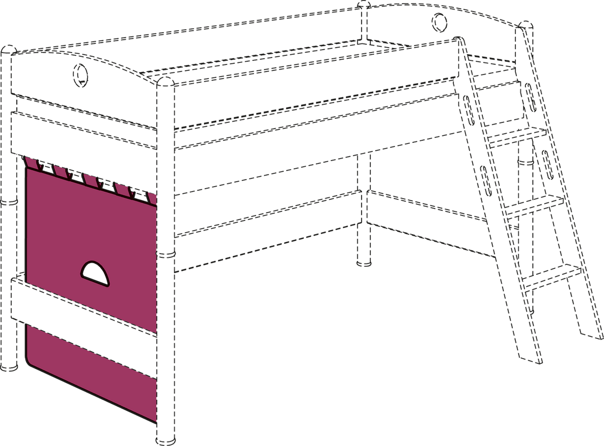 PAIDI Einzelvorhang UNI für Torwand-Sets Höhe 155 cm