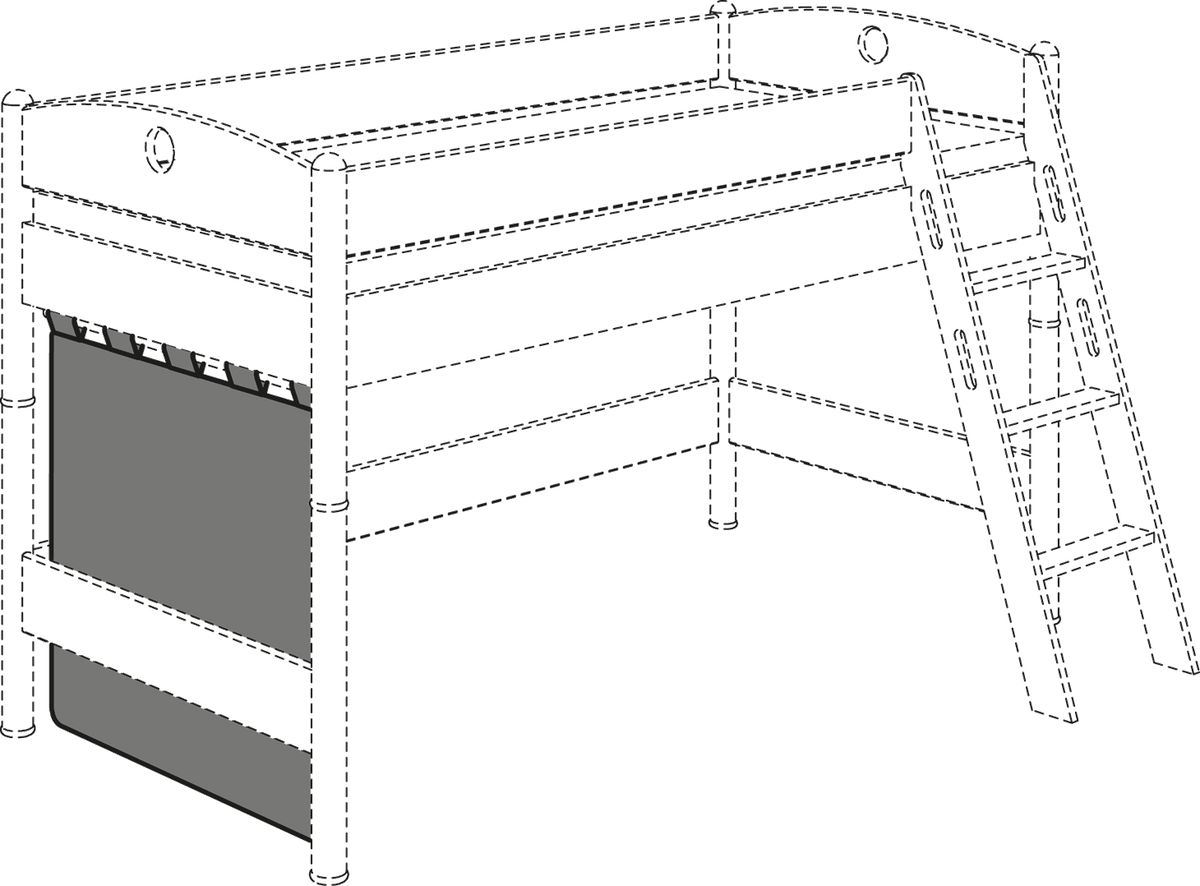 PAIDI Einzelvorhang Höhe 120/125 cm