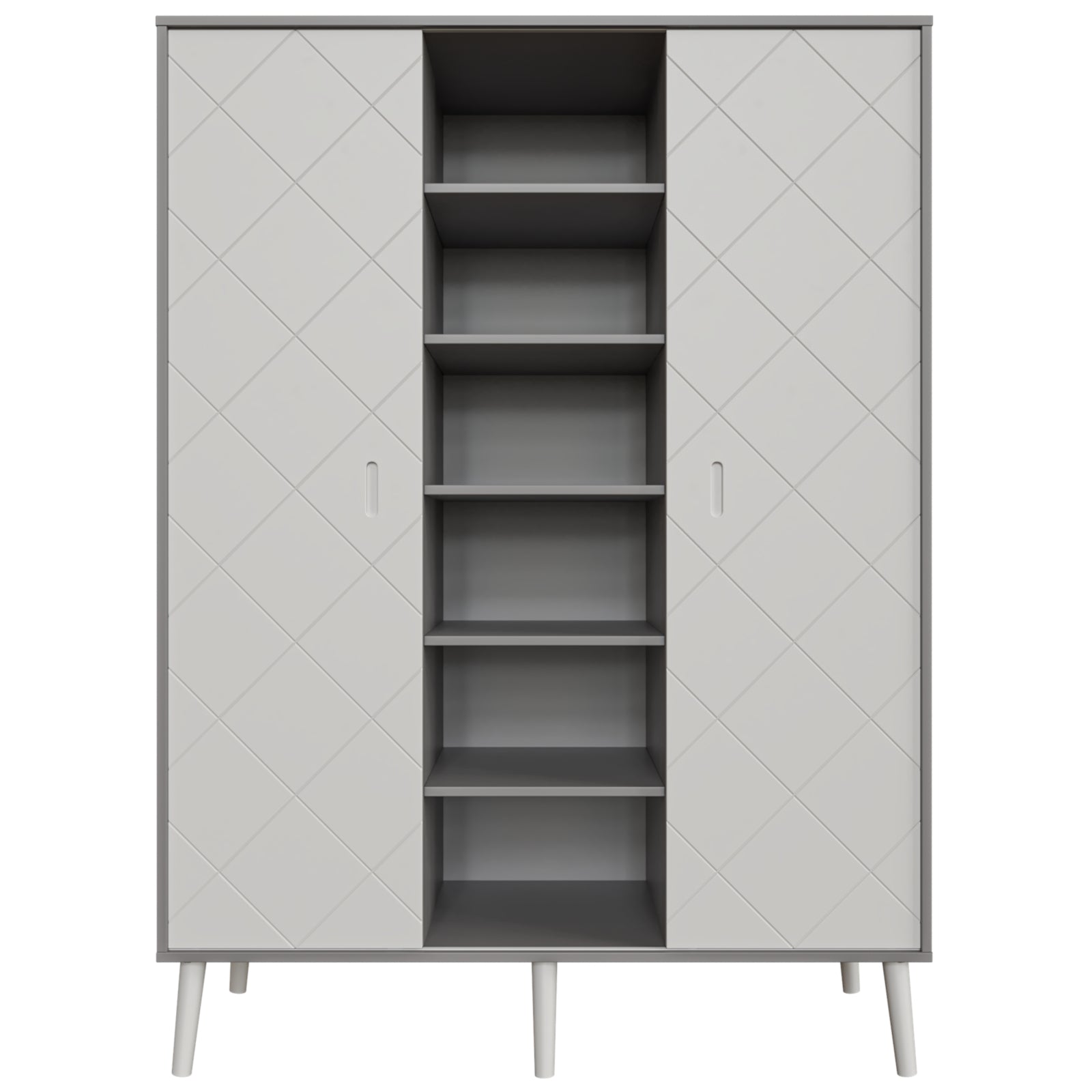 BISAL Peak Schrank XL grau-weiss