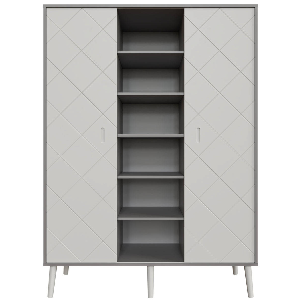 BISAL Peak Schrank XL grau-weiss