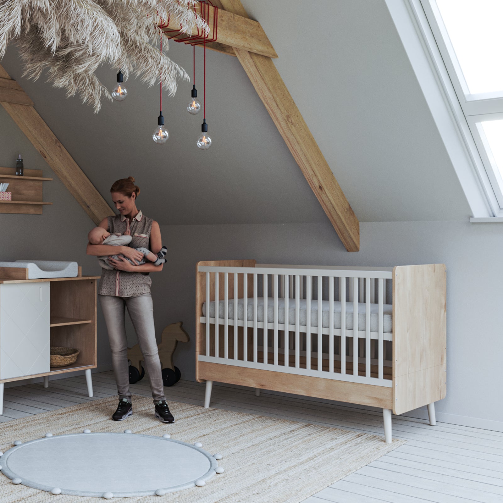 BISAL Peak Kinderbett nature-weiss 70 x 140 cm