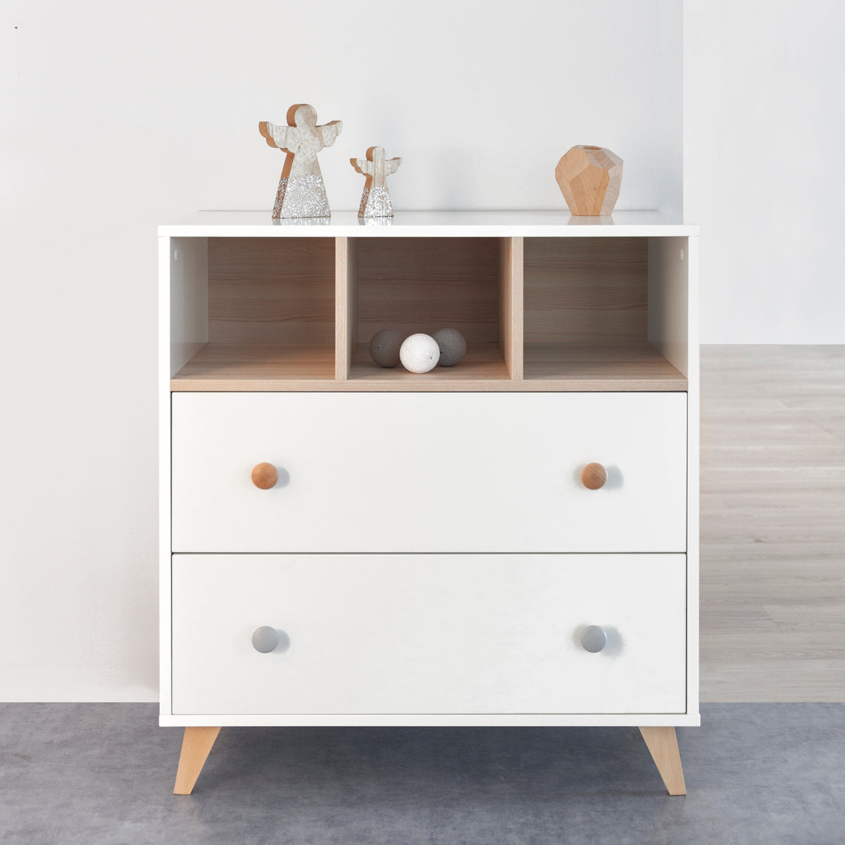 Colette Wickelkommode mit Ansatz weiss