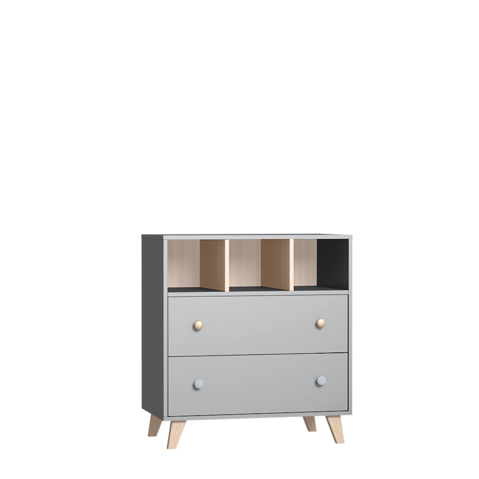 Colette Wickelkommode mit Ansatz grau