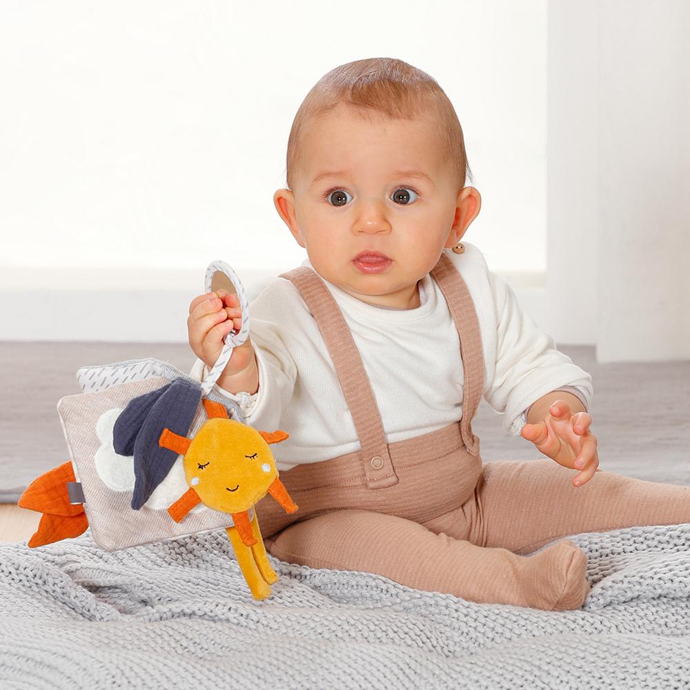 Fehn Stoffbuch Esel & Teddy NATUR