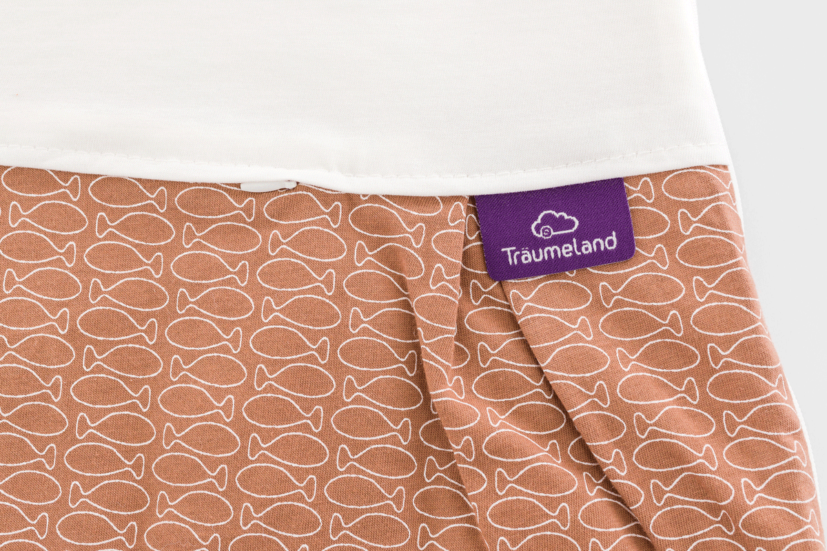 Träumeland LIEBMICH Schlafsack-Set Fische braun