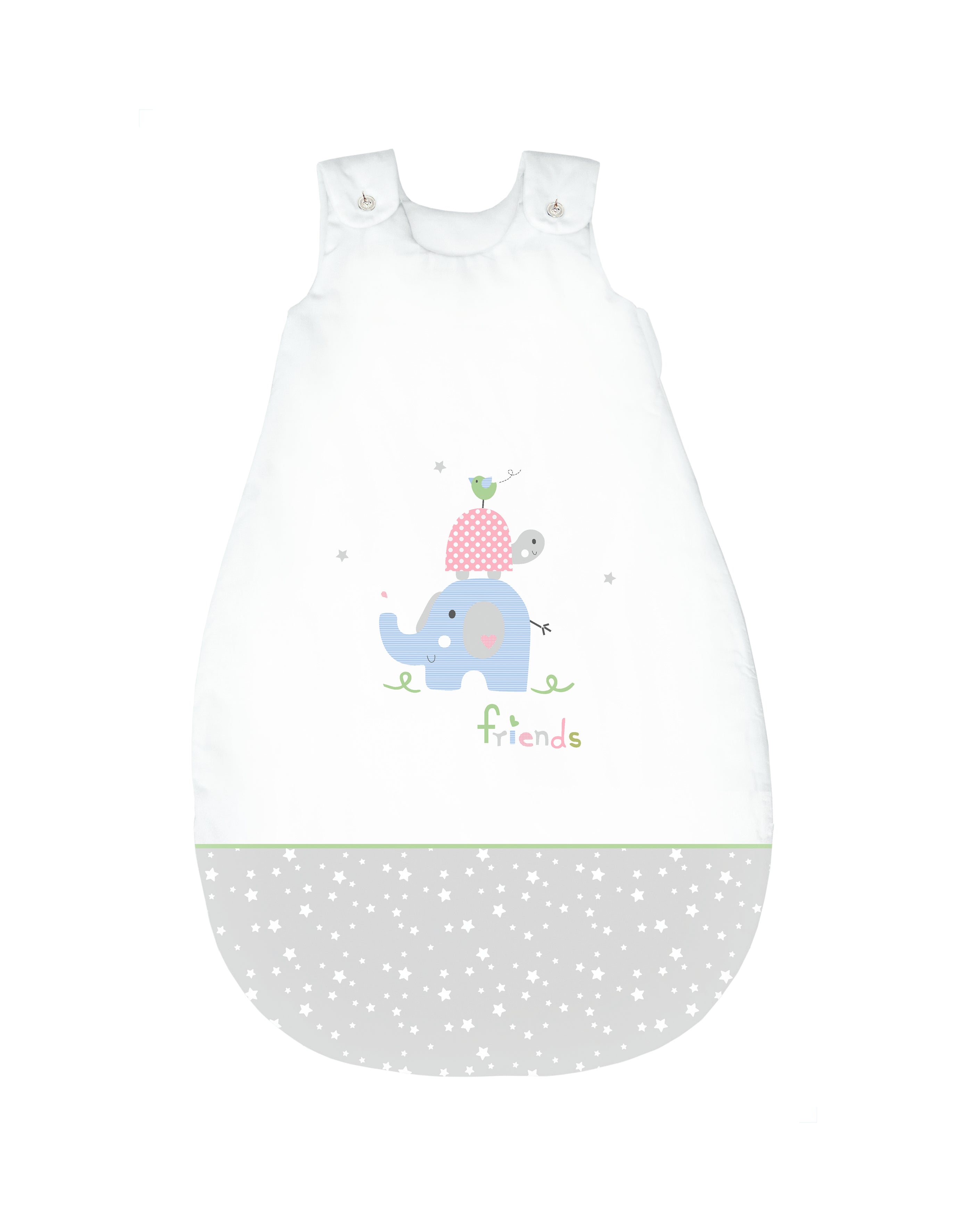 Schlafsack Friends rosa-grau 70cm
