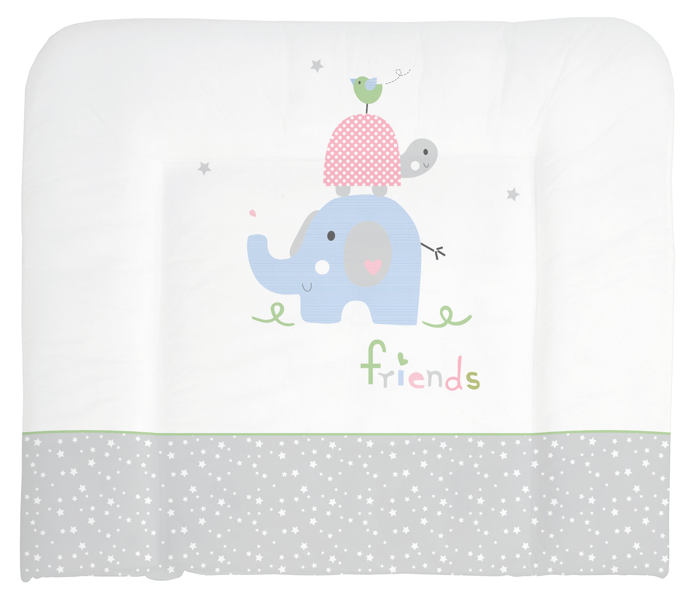 Wickelauflage Friends rosa-grau