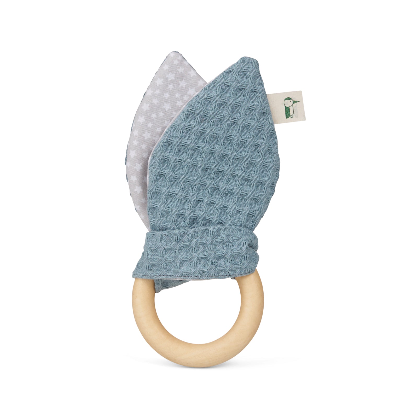 GRÜNSPECHT Greifring mit Stoffohren petrol