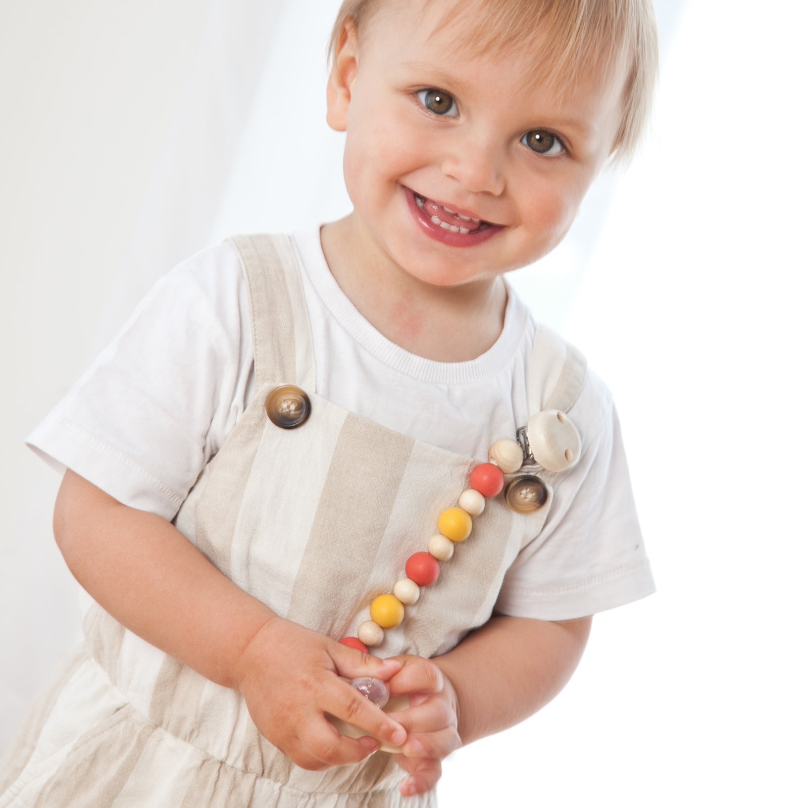 GRÜNSPECHT Nuggikette mit Kautschuk- und Holzperlen Sommer