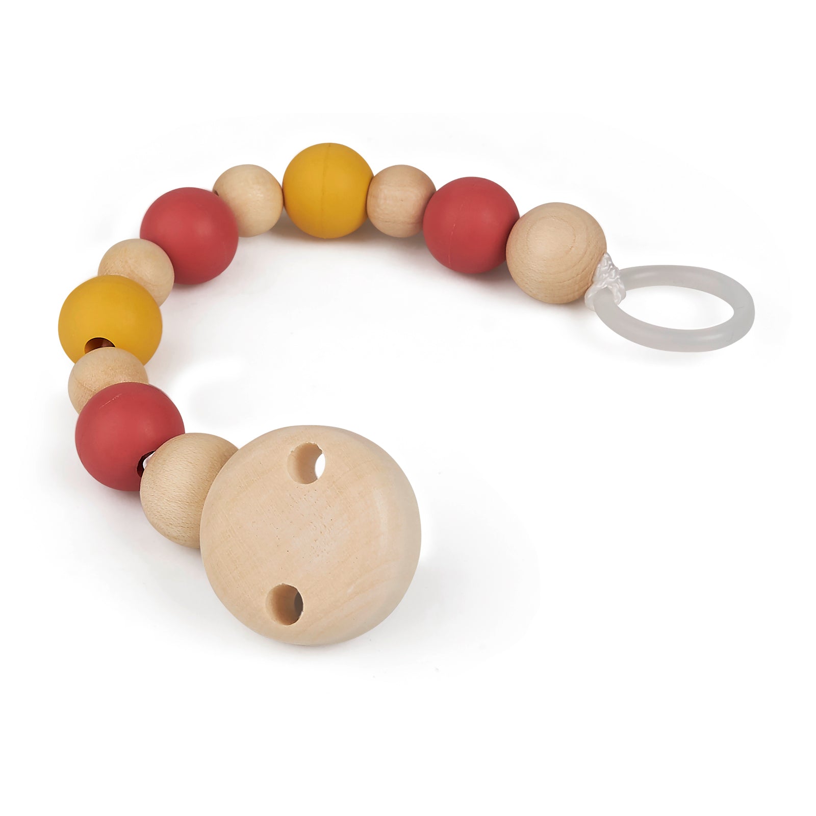 GRÜNSPECHT Nuggikette mit Kautschuk- und Holzperlen Sommer