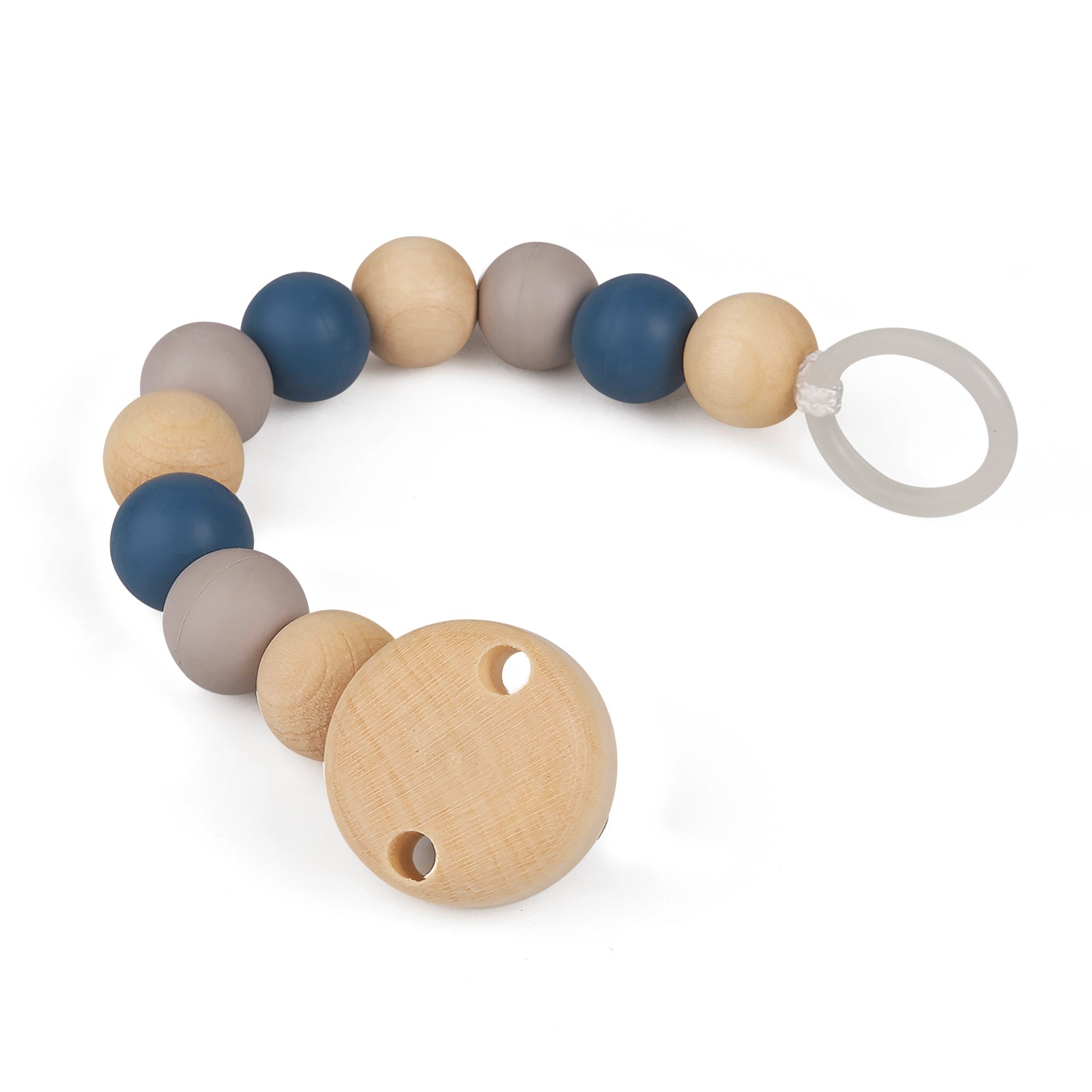 GRÜNSPECHT Nuggikette mit Kautschuk- und Holzperlen Winter