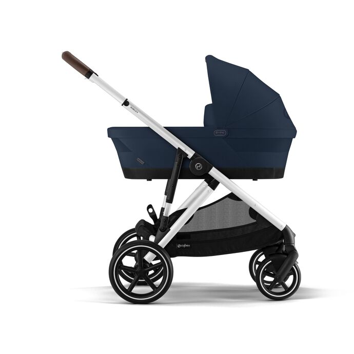 Cybex Gazelle S silber mit Tragewanne Ocean Blue