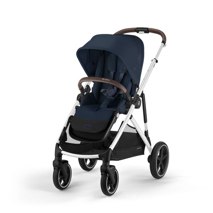 Cybex Gazelle S silber mit Tragewanne Ocean Blue