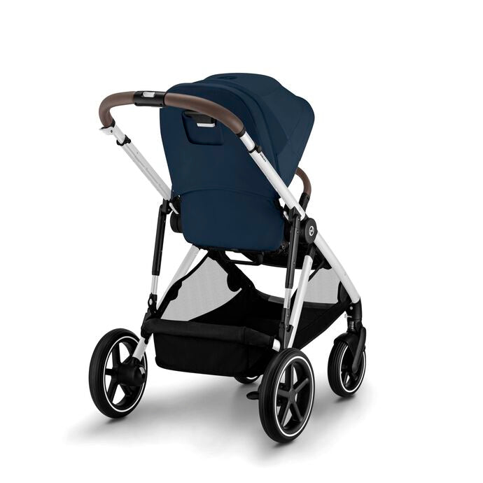 Cybex Gazelle S silber mit Tragewanne Ocean Blue