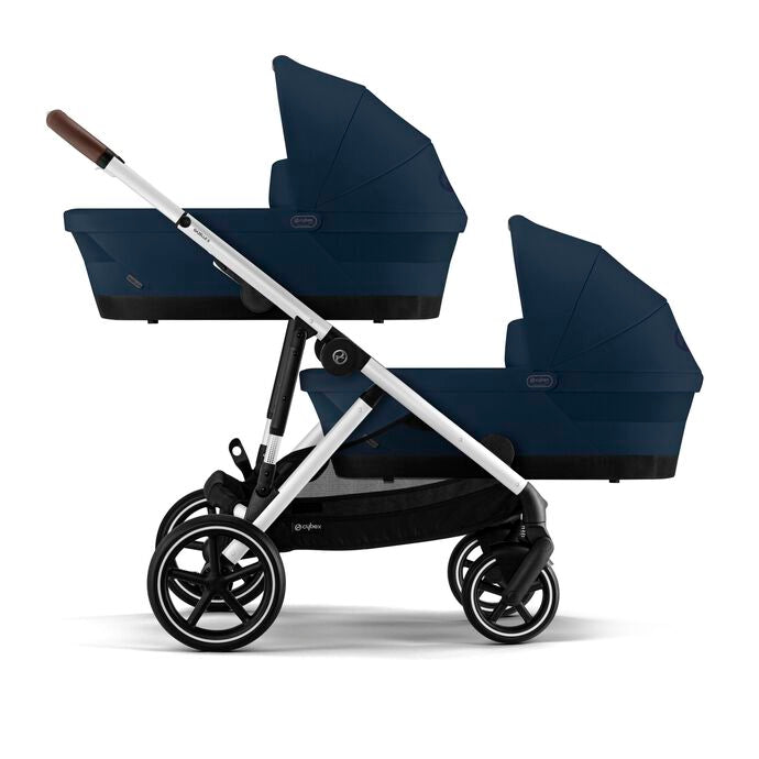 Cybex Gazelle S silber mit Tragewanne Ocean Blue