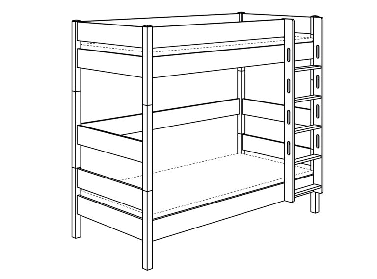 PAIDI BIANCOMO Etagenbetten Höhe 183 cm