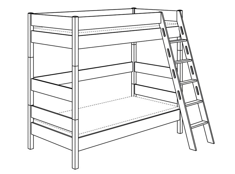 PAIDI BIANCOMO Etagenbetten Höhe 183 cm