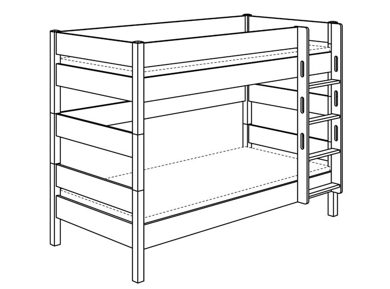 PAIDI BIANCOMO Etagenbetten Höhe 155 cm