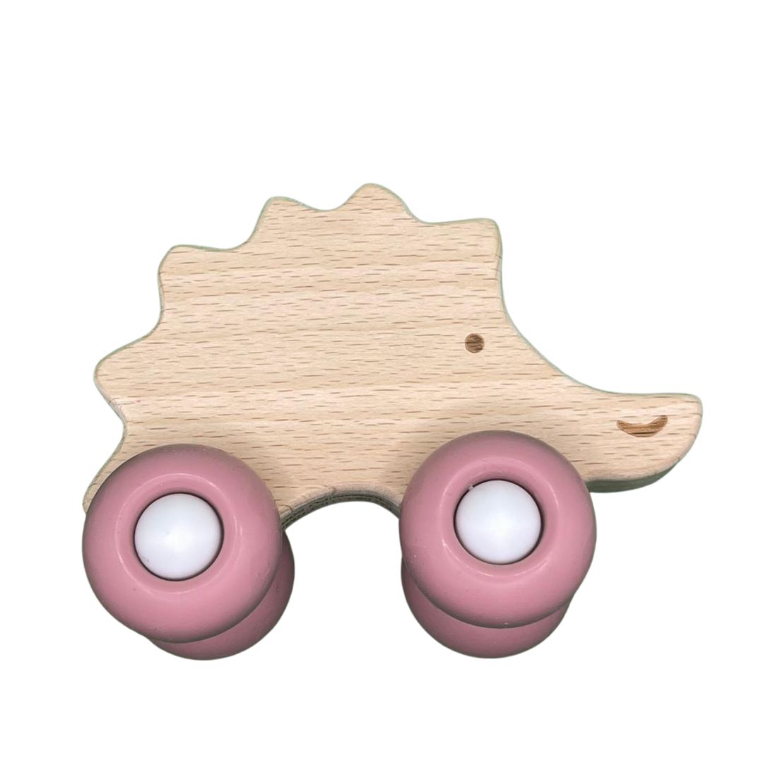 Bieco Silikon Holztiere mit Räder