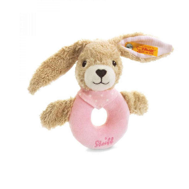 Steiff Hoppel Hase Greifring mit Rassel