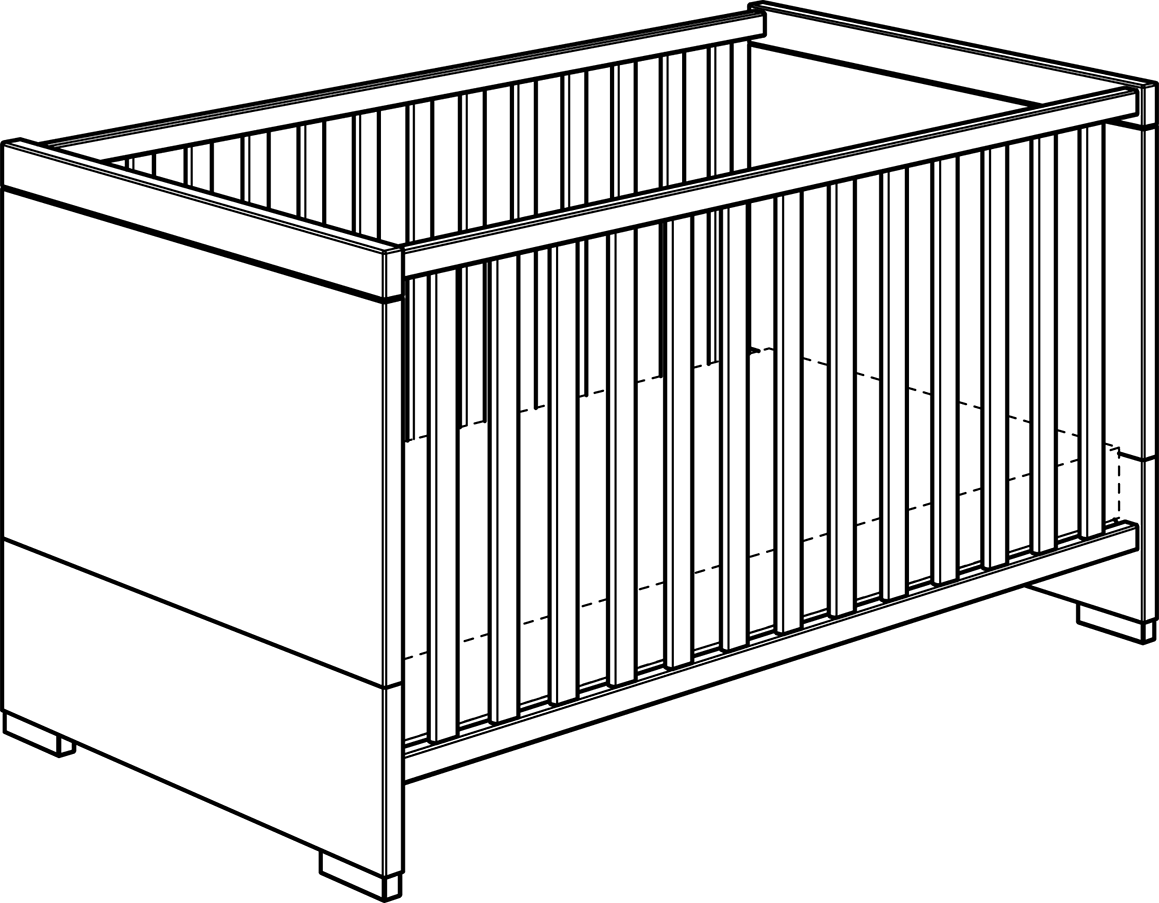 PAIDI KIRA Kinderzimmer 3-teilig inkl. Wickelaufsatz