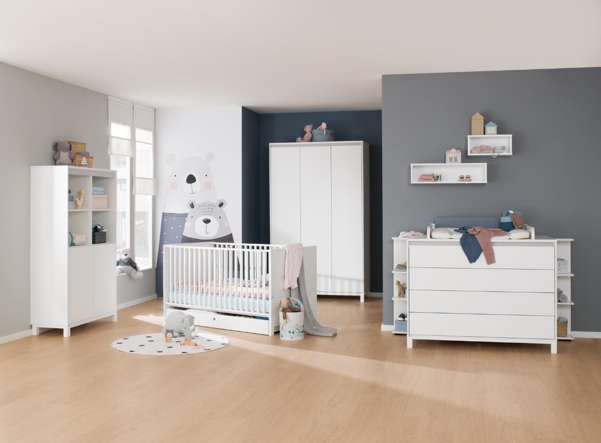 PAIDI OLLI Kinderzimmer 3-teilig mit Wickelaufsatz