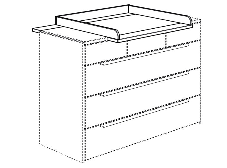 PAIDI FABIANA Wickelkommode inkl. Wickelaufsatz