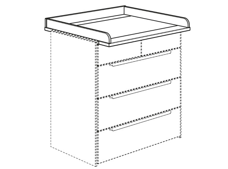PAIDI FABIANA Wickelkommode inkl. Wickelaufsatz