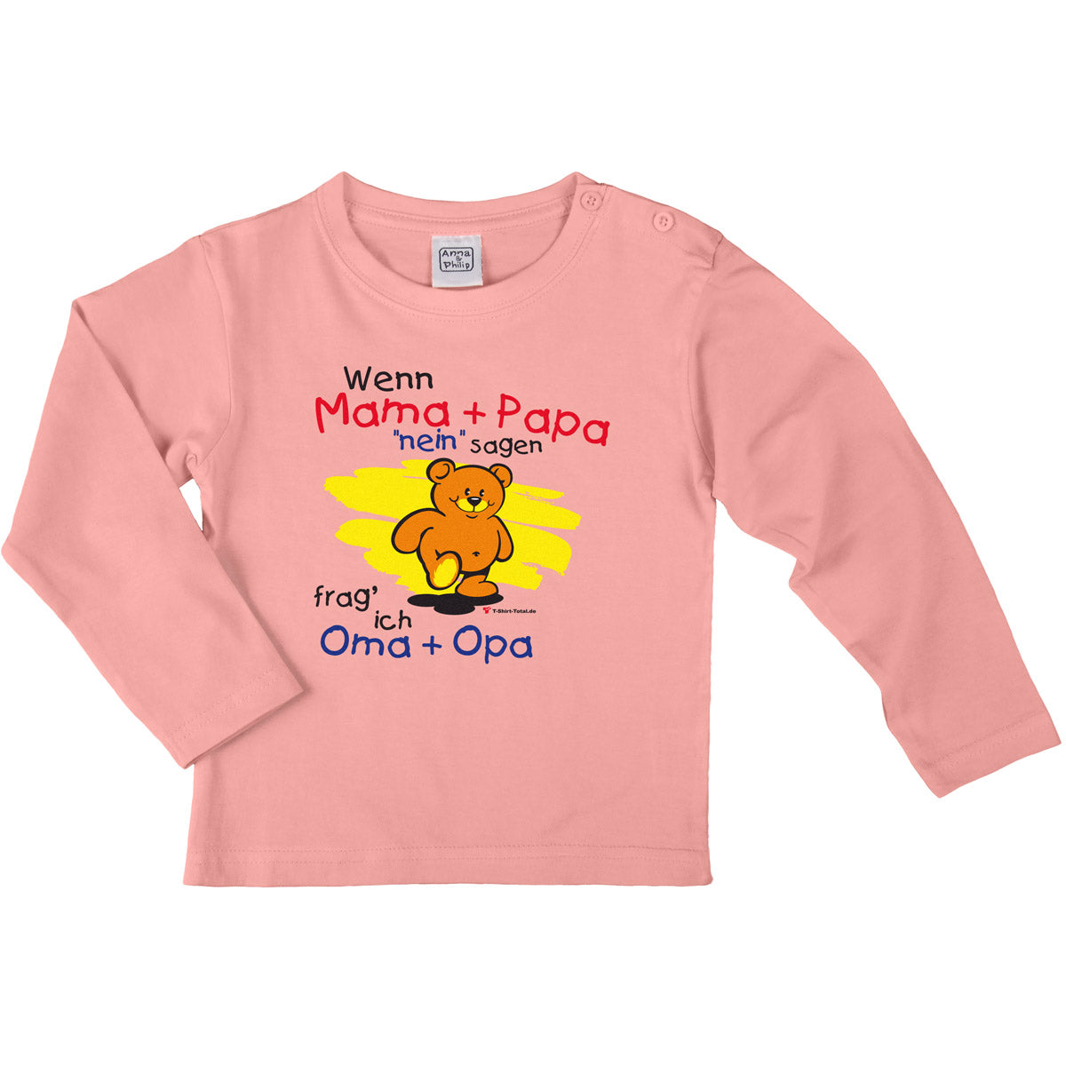 Langarm Shirt mit Spruch wenn Mama und Papa nein sagen