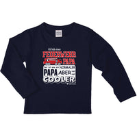 Langarm Shirt mit Spruch Feuerwehr Papa
