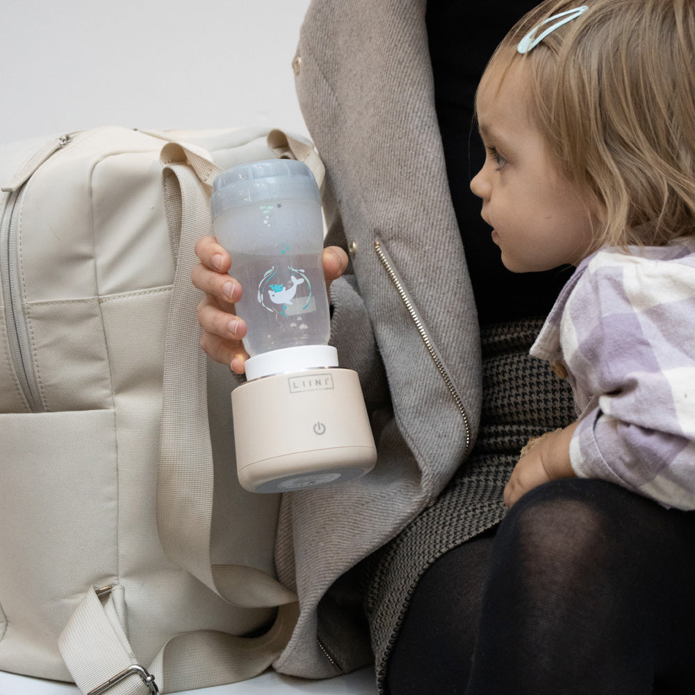 LIINI 2.0 Flaschenwärmer für unterwegs mit Akku Beige