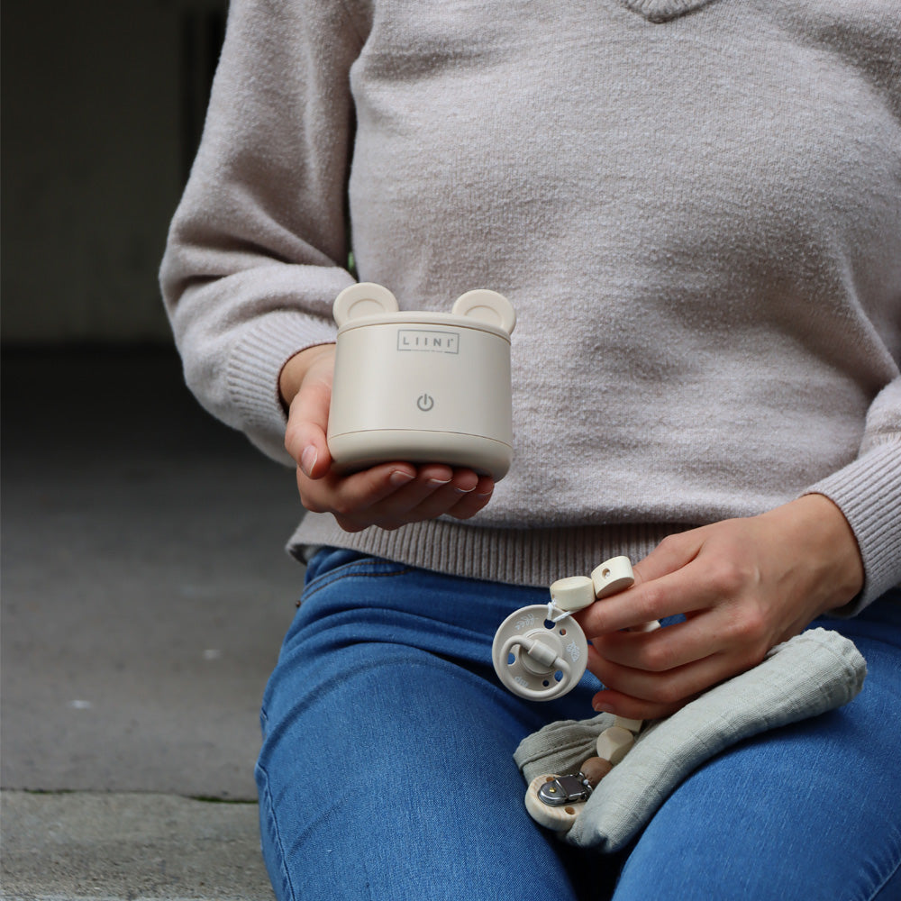 LIINI 2.0 Flaschenwärmer für unterwegs mit Akku Beige