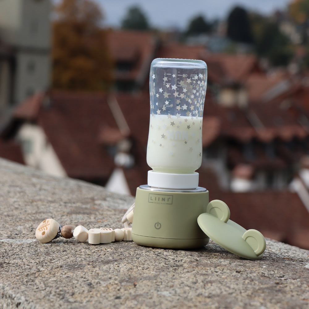 LIINI 2.0 Flaschenwärmer für unterwegs mit Akku Olive