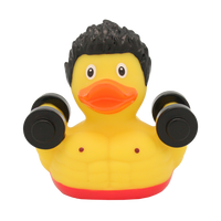 Lilalu Badeente Bodybuilder