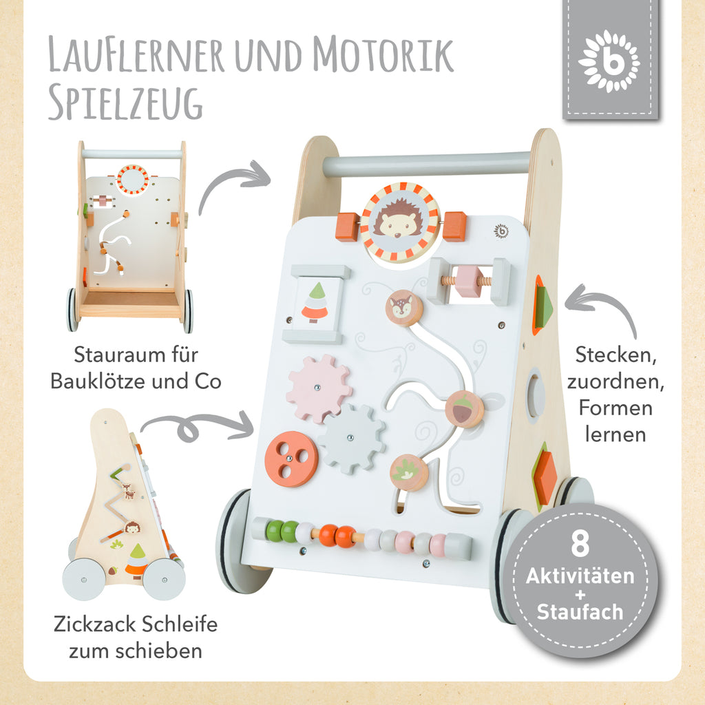Bieco Lauflernwagen Waldtiere
