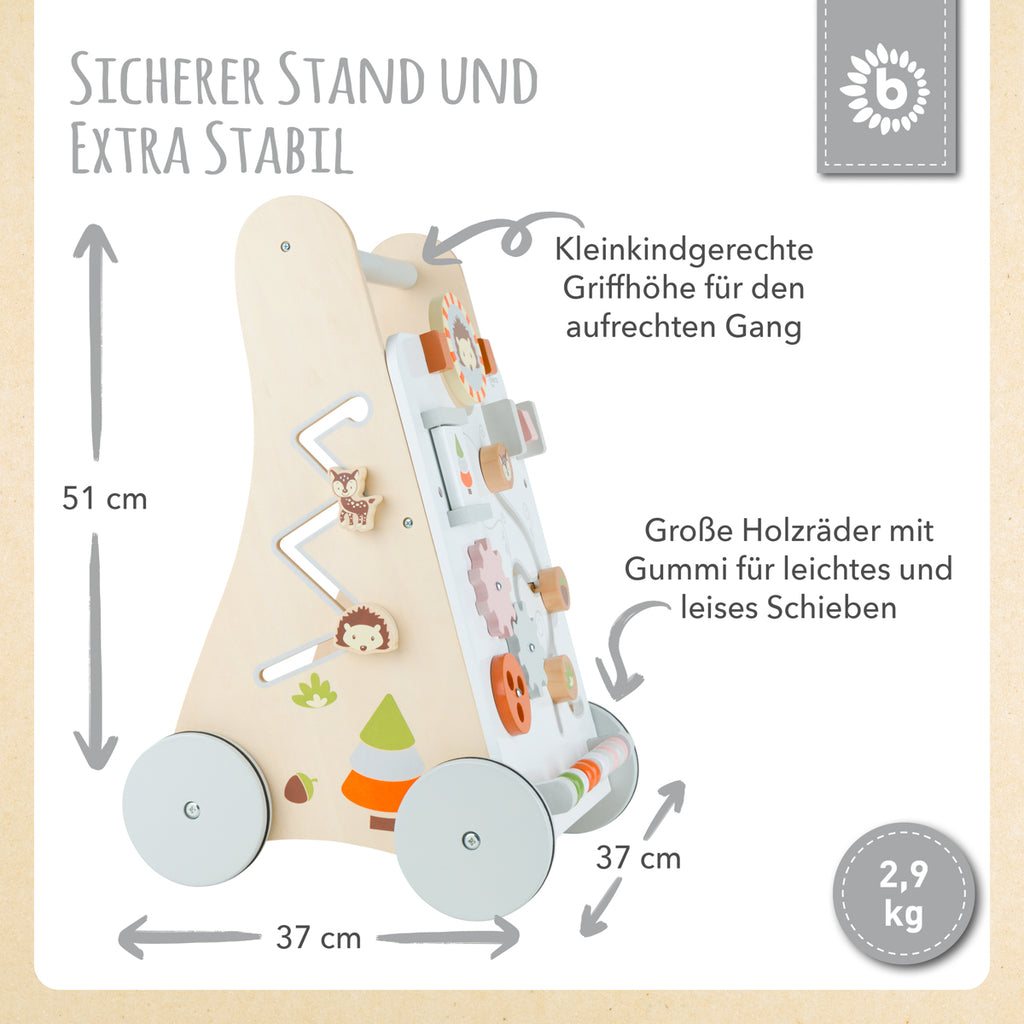 Bieco Lauflernwagen Waldtiere
