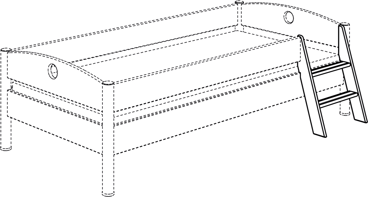 PAIDI FLEXIMO Jugendliege 90x200 cm umbaubar