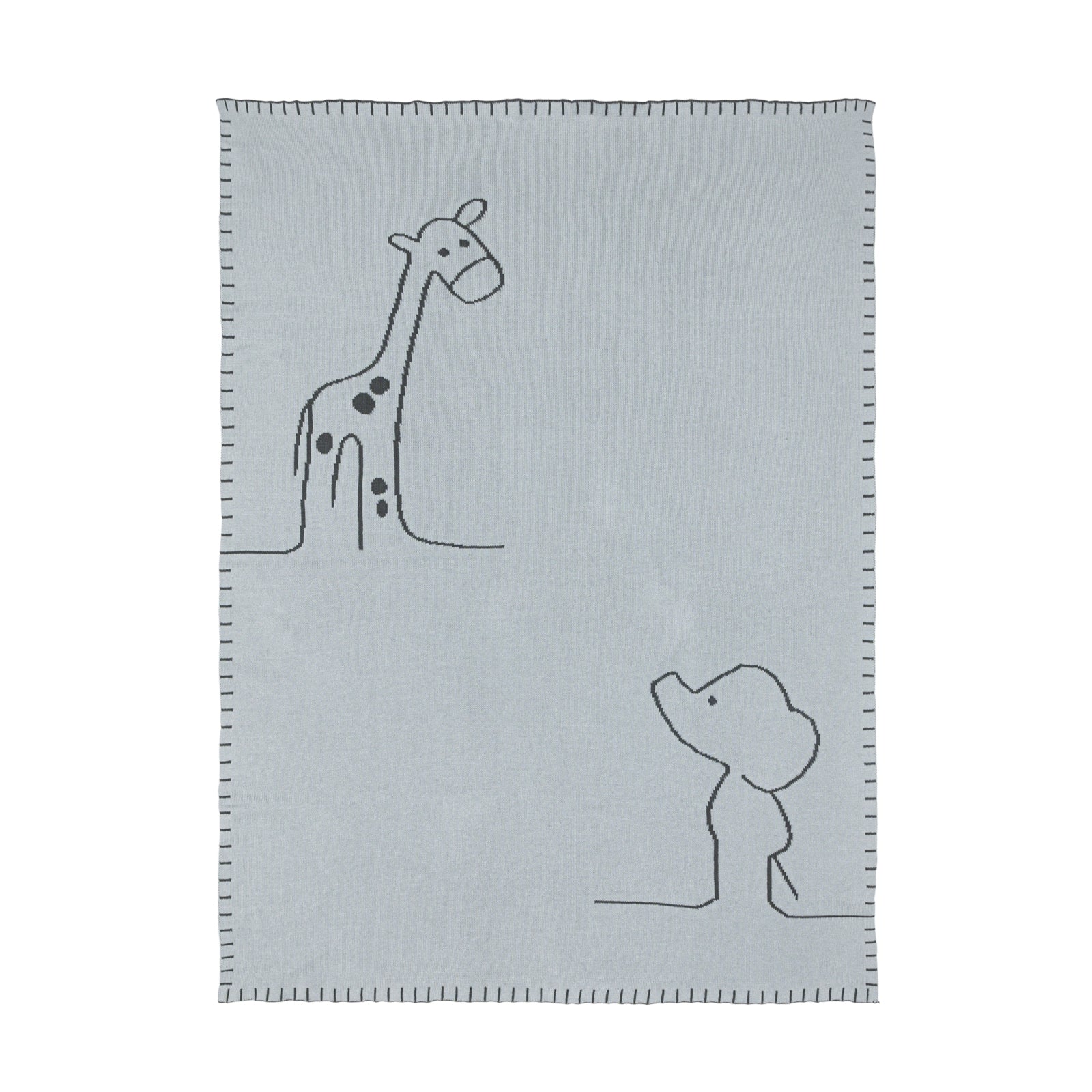 Nattou Luna & Axel bestickte Decke